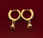 Dual Tone Gold & Silver Hoop Earring With Jumka
