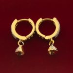 Dual Tone Gold & Silver Hoop Earring With Jumka