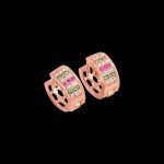 Rose Gold plated CZ stone hoop earrings