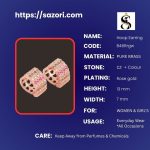 Rose Gold plated CZ stone hoop earrings